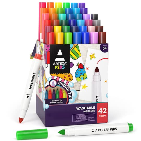 Arteza® Kids Washable Markers Broad Tip Set